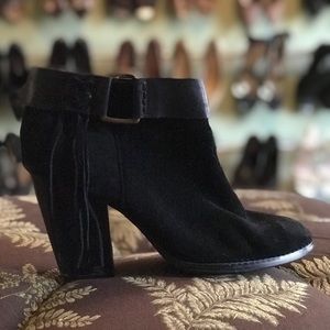 Kensie Massey suede tassel buckle ankle boots